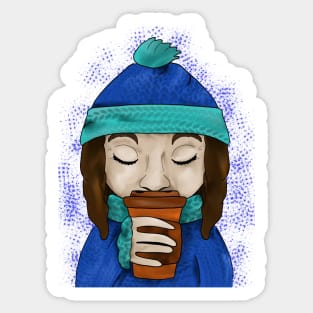 Winter girl Sticker